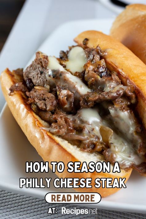 Ready to make your Philly Cheese Steak stand out? Learn how to season it like a pro! 🥩🧀 Whether you're cooking for a crowd or just treating yourself, this guide will help you achieve that authentic Philly flavor. It’s all about balancing spices and enhancing the natural goodness of the steak and cheese. Perfect for satisfying your cravings without leaving home. Click for the ultimate seasoning tips and bring the taste of Philly to your kitchen tonight! Visit Recipes.net for more dinner ideas. Philly Cheese Steak Meat, Philly Cheese Steak Seasoning, Philly Cheese Steak Sandwich Recipe, Cheese Steak Sandwich Recipe, Philly Steak Sandwich, Season Steak Recipes, Philly Sandwich, Steak And Cheese, Philly Cheese Steak Sandwich