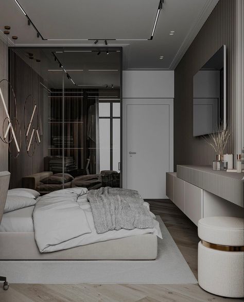 Korean Master Bedrooms Decor, Beautiful Bed Designs, Design Ložnic, Bedroom Door Design, Home Hall Design, Modern Luxury Bedroom, Beautiful Bed, Dekorasi Kamar Tidur, Apartment Decor Inspiration