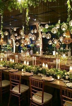 Wedding Reception Lighting, Cheap Wedding Venues, Glass Globes, Elegant Dinner, Long Table, Wedding Table Centerpieces, Wedding Centerpiece, Glass Holders, Forest Wedding