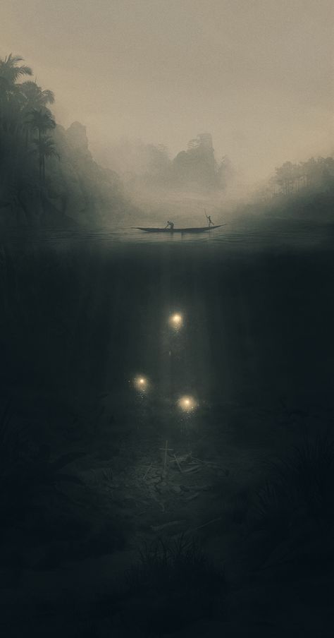 ArtStation - "The River of Life", Dawid Planeta Horror Atmosphere, River Of Life, Ahri Wallpaper, Whats Wallpaper, Fantasy Art Landscapes, Dark Photography, Environment Concept Art, Dark Wallpaper, Art And Illustration