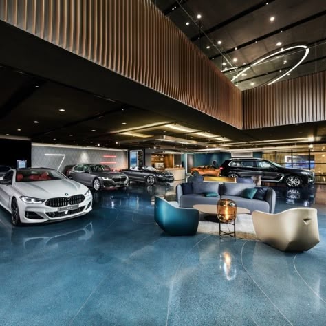 BMW’s new flagship showroom for luxury cars — a meticulously curated experience | South China Morning Post Bmw Car Showroom, Car Showroom Lighting, Car Dealership Logo, Garage Shoe Storage, Car Showroom Interior, Cars Showroom, Car Showroom Design, Luxury Car Garage, Luxury Car Brands