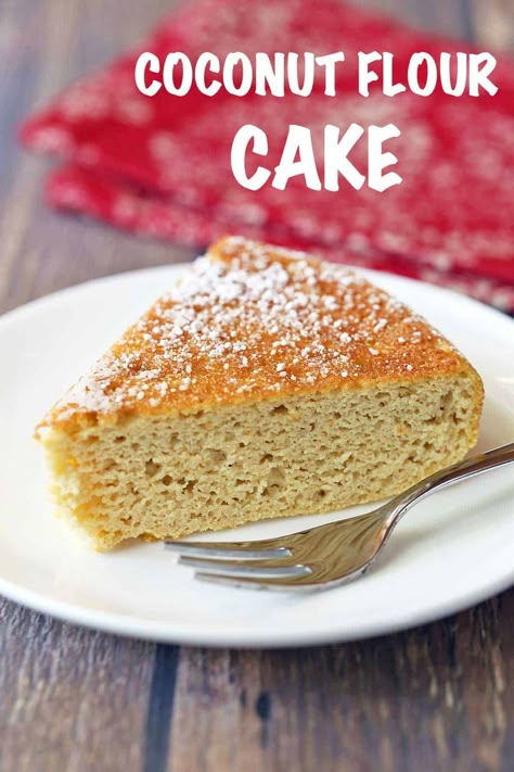 Wonderfully moist and fluffy, this delicious coconut flour cake is a real treat for anyone who loves coconut. Coconut Flour Desserts, Coconut Flour Cake Recipes, Coconut Flour Cake, Flour Desserts, Coconut Flour Cakes, Low Carb Pancake Recipe, Easy Keto Bread Recipe, Diet Bread, Keto Banana Bread