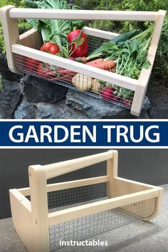 Build a tug basket from wood and metal garden fabric to collect and carry garden flowers and produce. Great for taking to an outdoor farmer’s market or local produce market. #Instructables #woodshop #workshop #woodworking #gardening #harvest Garden Trug, Produce Market, Garden Fabric, Garden Basket, American Girls, Local Produce, Flowers Wallpaper, Veggie Garden, East Sussex