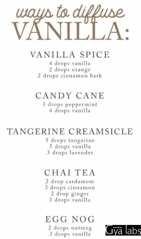 vanilla diffuser blends Essential Oil For Skin, Diffuser Essential Oils, Essential Oil Combinations, Vanilla Oil, Essential Oil Diffuser Blends Recipes, Young Living Essential Oils Recipes, Essential Oils Guide, Essential Oil Diffuser Recipes, Oil Diffuser Recipes