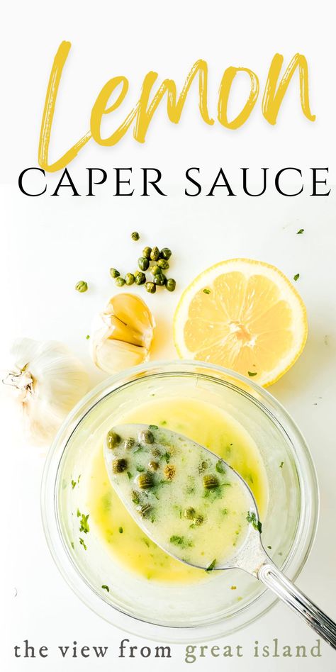 Lemon Caper Sauce Fish Capers Lemon Recipe, Lemon Dill Caper Sauce, Sea Bass With Lemon Caper Sauce, White Wine Caper Sauce For Fish, Mahi Mahi Lemon Caper Sauce, Lemon Caper Butter Sauce For Fish, Lemon Fish Sauce, Lemon Butter Caper Sauce Fish, Creamy Lemon Caper Sauce