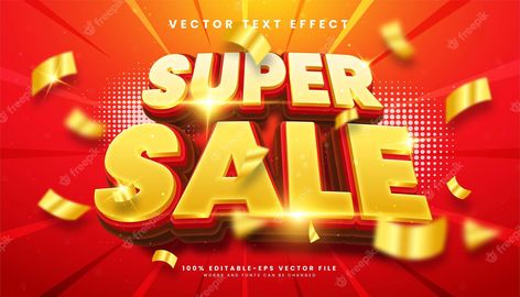 Premium Vector | Super sale 3d editable text effect suitable for promotion product 3d Fonts, 3d Font, 3d Text, Promotional Design, Text Effect, Text Effects, Super Sale, Sale Design, Premium Vector