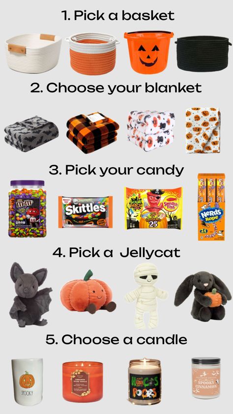 Make a Boo basket🎃👻💀#fall#halloween#boo#boobasketideas#boobasket Cute Fall Things, Halloween Sleepover Party, Basket Ideas For Best Friend, Boo Basket Ideas For Best Friend, Easy Gift Baskets, Birthday Thoughts, Fall Smells, Cute Baskets, Sour Skittles