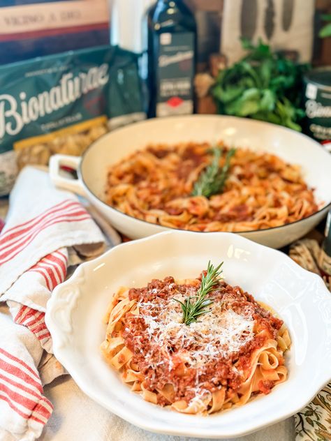 Tuscan Ragu Tuscan Ragu, Wild Boar Ragu, Celery Leaves, Ragu Sauce, Tagliatelle Pasta, Lasagna Rollups, Pecorino Romano Cheese, Egg Pasta, Canned Tomatoes