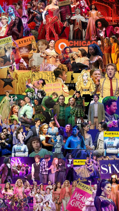 A rainbow of broadway 🎭 🌈 #broadway #musicals #Sixthemusical #hamilton #meangirld #wicked #falsettos Theatre Kids Funny, Musical Theatre Humor, Theater Kid Problems, Musical Wallpaper, Theatre Humor, Broadway Playbills, Theatre Jokes, Broadway Posters, Musicals Funny