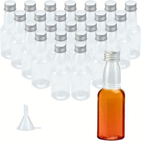 24pcs Mini Empty Bottles 60ml Mini PET Plastic Bottles, Reusable Empty Juice Bottles With Lids And 1 Funnel, Kitchen Supplies https://share.temu.com/9cIn0xkvOYA via @shoptemu Miniature Alcohol Bottles, Empty Liquor Bottles, Mini Liquor Bottles, Take Out Containers, Pet Plastic Bottles, Alcohol Bottles, Miniature Bottles, Juice Bottles, Empty Bottles