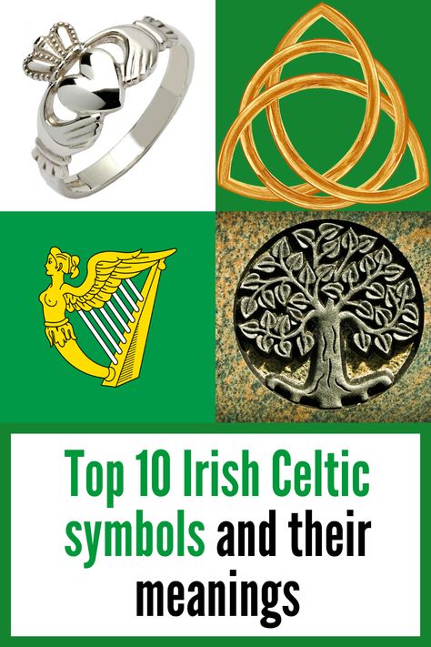 We take a look at the ten most popular Irish Celtic symbols and their meanings!💚😍 Irish Symbols And Meanings, Irish Celtic Symbols, Irish Myths, Celtic Quilts, Celtic Symbols And Meanings, Celtic Signs, Symbols And Their Meanings, Celtic Ireland, Celtic Quilt