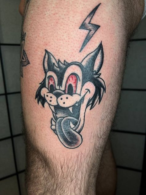 Crazy cat tattooed by tattoo Apprentice pavel diecionce_tattoos Crazy Cat Tattoo, Lsd Cat, Lsd Tattoo, Weird Tattoos, Tattoo Apprentice, Cartoon Tattoos, Yes I Have, My Tattoos, Weird Animals