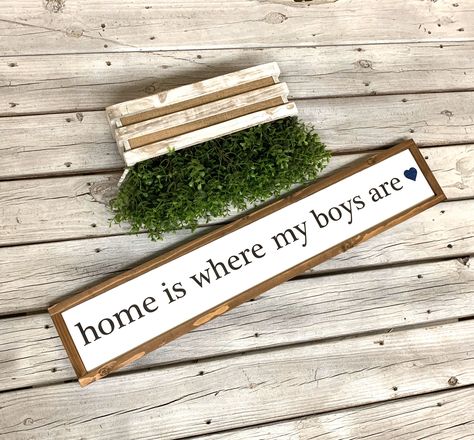 Fixer Upper Farmhouse, Fixer Upper Home, Antler Crafts, Boy Sign, Shed Home, Boys Home, Mom Of Boys, Warm Home Decor, Large Sign