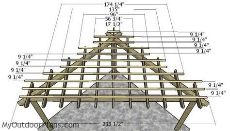 Corner Pergola Plans | MyOutdoorPlans Corner Pergola Plans, Corner Gazebo, Corner Pergola, Backyard Shade, Pergola Ideas, Deck With Pergola, Backyard Pergola, Back Yard Ideas, Diy Shed