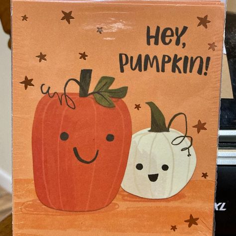 American Greetings Hey, Pumpkin! 6 Halloween Cards 6 Cards, And 6 Envelopes In This Set. Brand New In Package, In Stock In Our Inventory And Ready To Be Shipped To You. Custom Sku: Snowman Tote Trending Greeting Cards, Pumpkin Cards Handmade, Halloween Cards Handmade Ideas, Halloween Cards For Kids, Halloween Wishlist, Cute Halloween Cards, Halloween Cards Diy, Fall Doodles, Fall Cards Handmade