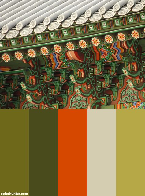 Seoul Architecture Color Scheme from colorhunter.com Korean Color Palette Design, Hong Kong Color Palette, Korean Color Palette, Asian Color Palette, Japanese Color Palette, Architecture Color Palette, Seoul Architecture, Chinese Color Palette, Traditional Color Palette