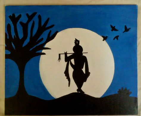 Shri Krishna Canvas Painting, Kanha Simple Drawing, Shri Krishna Painting On Canvas, Krishna Easy Canvas Painting, Simple Radha Krishna Painting On Canvas, Shri Krishna Mandala Art, Shivji Painting On Canvas Easy, Radhe Krishna Painting Canvas Easy, Shri Krishna Drawing Sketch