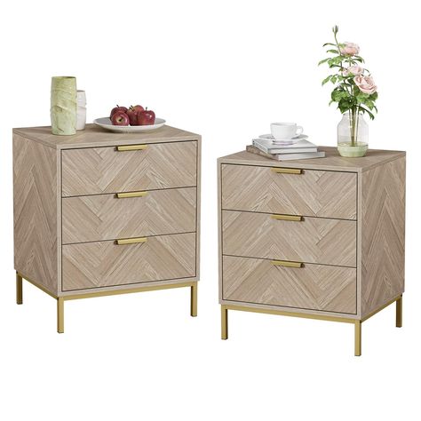 PRICES MAY VARY. PLEASE NOTE: if you particularly focus on size, please be sure to double check our product dimensions and make sure it is exactly fit for your space before you choose our nightstand! Practical Storage: Overall dimension of this nightstand is: 19.8"W x 15.7"D x 23.7"H. You can put lamp, albums, phone, glasses, cups on the top; magazines or some small items in the drawer. Makes your home more organized and comfortable. Durable & Sturdy: The nightstand is made of particle board mat Natural Wood Nightstands, Bedroom End Tables Night Stands, Nightstands Ideas Bedside Tables, Beige Nightstand, Square Bedside Table, Night Stands Bedroom, 2 Side Tables, Storage For Bedroom, Bedroom End Tables