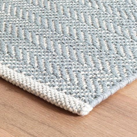 Amazon.com: Dash and Albert Herringbone Accent Rug - 2.5' x 12' Swedish Blue - Herringbone Pattern Handwoven Cotton Rug - Durable, Lightweight, High Traffic Area Friendly - Kitchen, Living Room, Entryway, Bedroom : Home & Kitchen Swedish Blue, Nautical Rugs, Rugs Blue, Blue Rugs, Annie Selke, Coastal Rugs, Blue Duvet Cover, Cape House, Dash And Albert