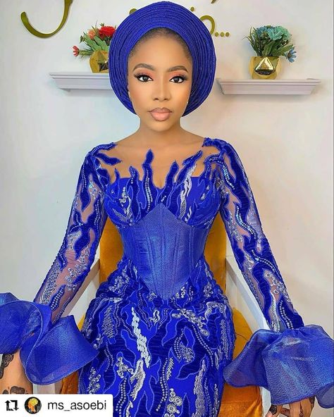 2021 Asoebi Trends: Corset Dress With Long Bell Sleeves – A Million Styles Nigerian Dress Styles Classy, Lace Gown Styles Aso Ebi, Nigerian Lace Dress, Nigerian Party, Aso Ebi Lace Styles, Aso Ebi Lace, Nigerian Lace Styles Dress, Nigerian Lace Styles, African Lace Styles