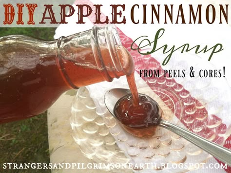 Apple Peel Recipe, Apple Syrup Recipe, Apple Syrup, Canning Apples, Making Apple Pie, Diy Apple, Jam Recipes Homemade, Cinnamon Syrup, Canning Jam