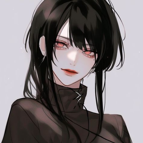 Anime girl, anime girl icon, Aesthetic icon, Aesthetic girl icon, 8k, 4k, high quality icon, gothic girl icon, 90s anime, retro anime Anime Stars, Roleplay Characters, Graphic Wallpaper, Digital Art Anime, Anime Character Drawing, Red Eyes, Cute Anime Pics, Character Drawing, Character Illustration