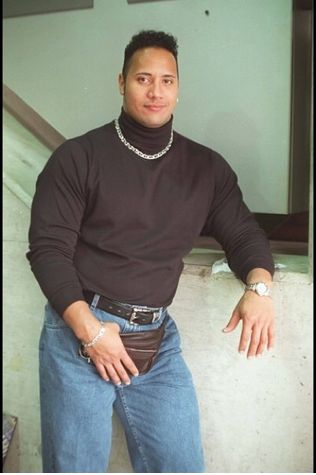 dwayne johnson AKA The Rock:    90s: a black turtleneck, gold chain and a fannypack to boot. The Rock Gif, Rock Meme, Rock Dwayne Johnson, 90s Rock, Dwayne The Rock Johnson, The Rock Johnson, The Rock Dwayne Johnson, Rock Johnson, Dwayne The Rock