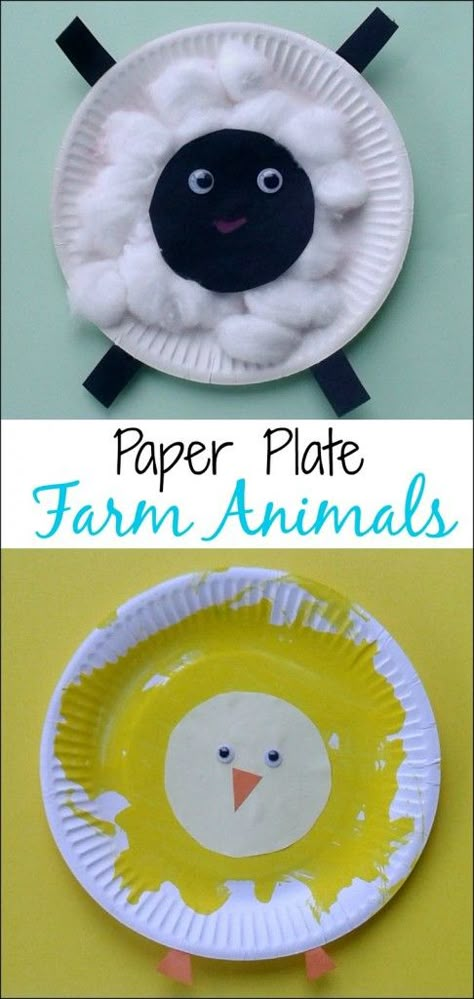 Farm Week, Preschool Farm, Farm Animal Crafts, Farm Unit, Farm Preschool, Baby Farm Animals, Toddler Arts And Crafts, Farm Crafts, Spring Craft