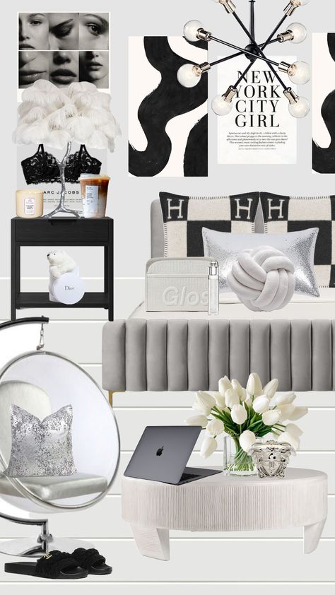 Room Ideas Gray, Fashionista Bedroom, Bedroom Pillows Arrangement, Dream House Bedroom, Blue Bedroom Design, Dorm Room Styles, White Room Decor, Big Girl Bedrooms, Cute Diy Room Decor