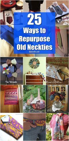 Learn these 25 great ways to repurpose your old neckties! You can do so many things with old neckties, including home decor, jewelry, holiday decorations, and more! Try making your own DIY upcycled necktie crafts. These are are great crafts for Christmas too! #holiday #diy #crafts #repurposed #upcycle Diy Necktie Projects, Upcycle Home, Necktie Quilt, Necktie Crafts, Repurposing Ideas, Tie Ideas, Sell Easy, Old Ties, Tie Crafts