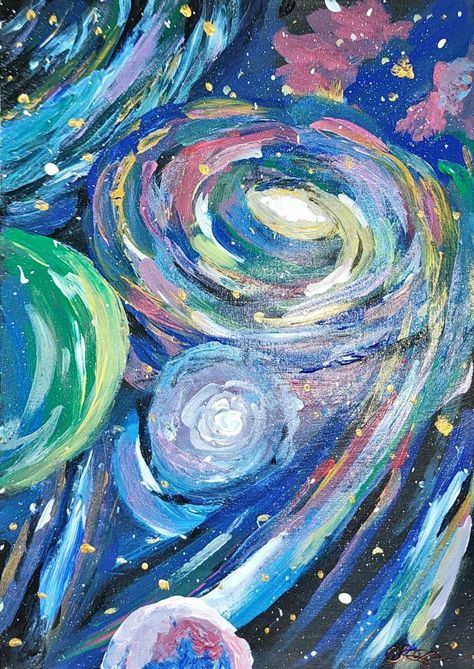 Space Acrylic Painting, Galaxy Painting Acrylic, Galaxy Drawings, Planet Painting, Planet Drawing, Space Drawings, Space Painting, Star Painting, Galaxy Painting