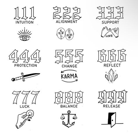 Angel Number Tattoos, Tato Flash, Karma Tattoo, Tato Minimal, One Line Tattoo, Minimal Tattoo Design, Number Tattoos, Tattoo Inspiration Men, Spiritual Tattoos