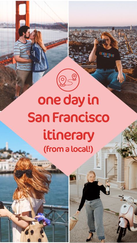 Maximize your time in San Francisco with our ultimate one-day itinerary designed by a local! Explore iconic landmarks, taste delicious food, and soak in stunning views, all in just one day. From the Golden Gate Bridge to vibrant neighborhoods like the Mission, this guide will help you navigate the city like a pro. Don't miss out on these insider tips for an unforgettable day in San Francisco! Check it out now! #SanFrancisco #TravelItinerary One Day San Francisco Itinerary, San Francisco 1 Day Itinerary, 1 Day In San Francisco, One Day In San Francisco, San Francisco In A Day, Day In San Francisco, San Francisco Itinerary, San Francisco With Kids, Itinerary Design