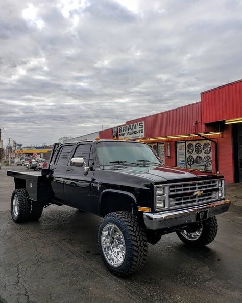 Chevy K10 Lifted, Square Body Chevy Crewcab, K30 Dually, Flatbed Dually, Chevy Flatbed, Blood Eagle, 57 Chevy Trucks, Welding Rig, Chevy K10