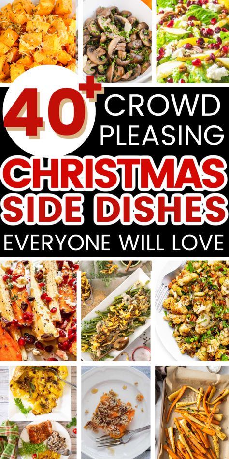 Christmas Party Side Dishes for a Crowd Christmas Party Side Dishes, Christmas Dinner Recipes Sides, Christmas Potluck Dishes, Side Dishes For A Crowd, Dishes For A Crowd, Christmas Dinner Side Dishes, Christmas Dinner Sides, Christmas Vegetables, Christmas Side Dish Recipes