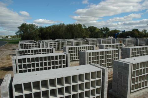 Precast Concrete Columbarium Niches | Cemetery | Wieser Concrete Columbarium Niche Design, Columbarium Design, Cemetery Architecture, Cemetery Ideas, Pigeon Loft, Precast Concrete, National Cemetery, Cast Stone, Memorial Park