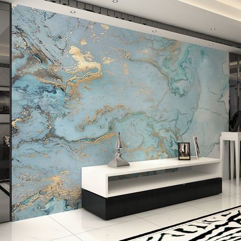 Gold Marble Wallpaper, Girls Bedroom Wallpaper, Marble Wall Mural, Custom Photo Wallpaper, Wall Mural Decals, Look Wallpaper, Ombre Wall, Study Decor, Guest Room Decor