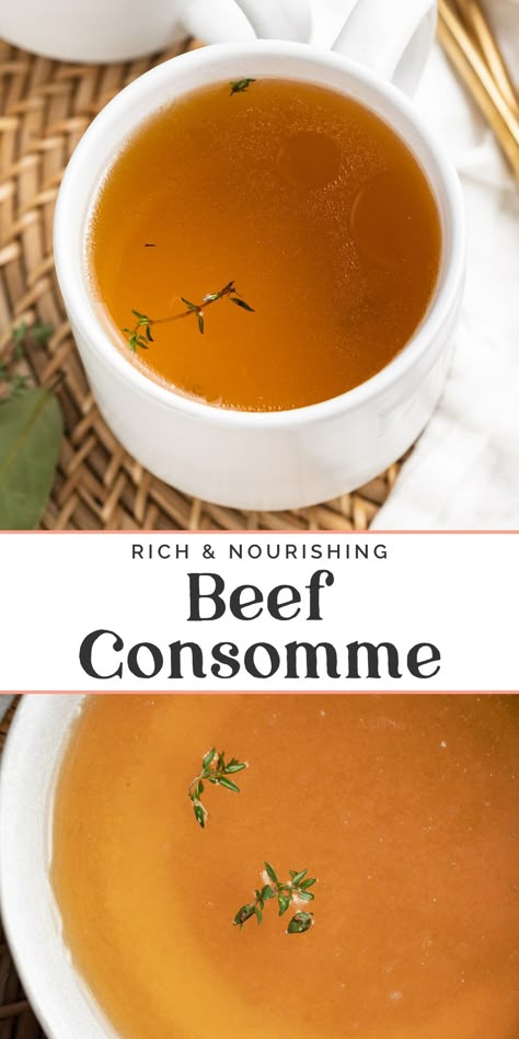 Beef Stock Soups, Beef Broth Recipes Soup, Broth Recipes For Liquid Diet, Beef Consomme Recipe, Bulk Mixes, Beef Broth Recipes, Beef Broth Soup Recipes, Beef Broth Soup, Consomme Soup