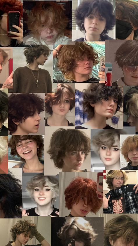 #hair #trans #gender #nonbinary Short Fluffy Haircuts, Fluffy Haircuts, Enby Hair, Fluffy Short Hair, Grunge Things, Trans Tips, Androgynous Hair, The Haircut, Haircuts Ideas