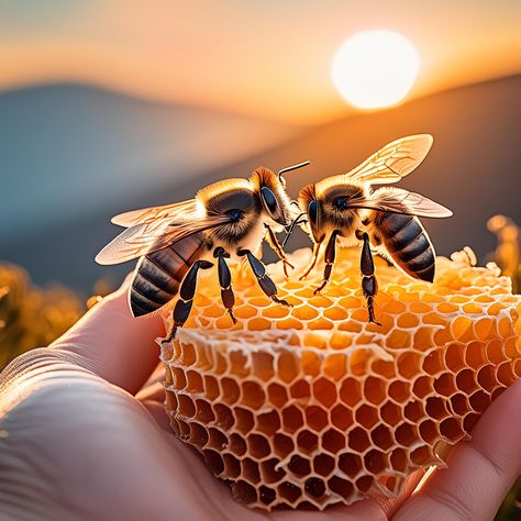 Bee Fact Friday: Hexagonal Hives: Bees build their hives in a hexagonal shape because it's the most efficient use of space and resources. The hexagon provides a strong structure that uses the least amount of wax. 🐝🍯🐝 www.beeraftin.com 📩info@beeraftin.com 📞619-622-7556 #bee raftin #essential workers #help us help u #Humans Need Bees #Bees Don't Need Humans #Bee Rescue #Save The Bees #Bee Saver #Garden Decor #Bee Friendly #Bee Garden #Bees #gardening tips #Honeybees #saving bees from pool #ga... Bee Hive Photography, Bird Baths Diy, Honey Bee Pictures, Bee Pictures Art, Honey Bee Photos, Gold Texture Background, Bee Quotes, Honey Photography, Bee Pictures