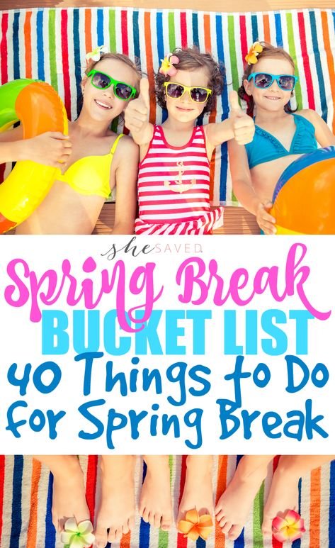 Spring Break Bucket List, Spring Kids Activities, Game Night Family, Spring Break Ideas, Spring Break Kids, Break Ideas, Spring Break Destinations, Spring Break Trips, Spring Breakers