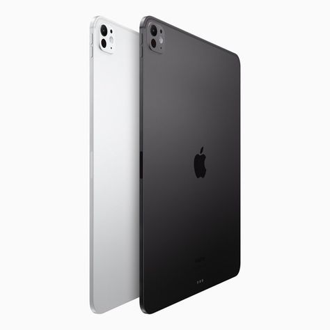 Apple has announced the new iPad Pro with the new M4 processor! - Thinnest iPad ever in both 11 and 13inch sizes. 5.1 and 5.3mm respectively - two OLED screens working in "tandem" for 1600nits peak brightness. - new option includes Apples nanotexture matte screen. - new single 12mp camera design on the rear. Ipad Pro M4, Ipad 13 Pro, Ipad 11 Pro, Camera Design, New Ipad Pro, Iphone Obsession, Apple Ipad Pro, Ipad 4, New Ipad