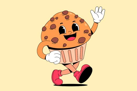 Cartoon walking muffin cup cake vector, Illustrations ft. cupcake & bakery - Envato Cartoon Muffin, Muffin Illustration, Muffin Cartoon, Bakery Muffins, Dessert Logo, Cookie Vector, Muffin Cup, Cake Vector, Cupcake Bakery