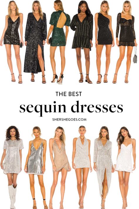 Sequin Dresses Shimmer Cocktail Dress, Amazon Sequin Dress, Cocktail Dress Party Outfit, Bling Dress Party, Shoes For Sequin Dress, White Sequin Dress Outfit, Vegas Cocktail Dress, Bling Outfits Party, Short Sequin Dress