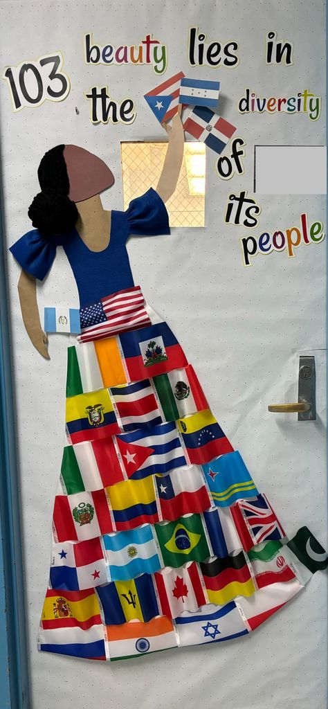 Spanish Classroom Bulletin Boards, Heritage Month Ideas, Hispanic Heritage Month Bulletin Board, Spanish Heritage Month, Heritage Month Bulletin Board, Spanish Teacher Classroom, High School History Classroom, Hispanic Heritage Month Activities, Spanish Classroom Decor