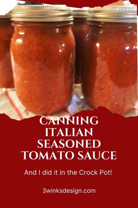 Canning Seasoned Diced Tomatoes, Canning Spaghetti Sauce Recipes Easy, Crock Pot Tomato Sauce, Canning Pasta Sauce, Canning Tomato Sauce, Frozen Tomatoes, Tomato Sauce Italian, Sugar Free Tomato Sauce, Fresh Tomato Sauce Recipe