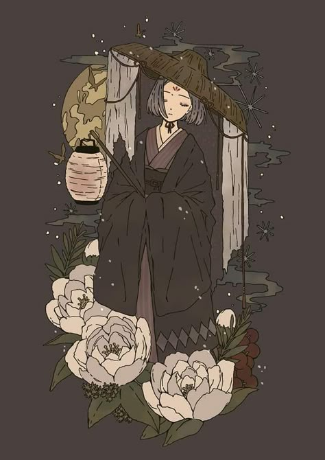 Japanese Witch, Backgrounds Drawing, Arte Indie, Art Library, Japon Illustration, Arte Sketchbook, Arte Inspo, Witch Art, 영감을 주는 캐릭터