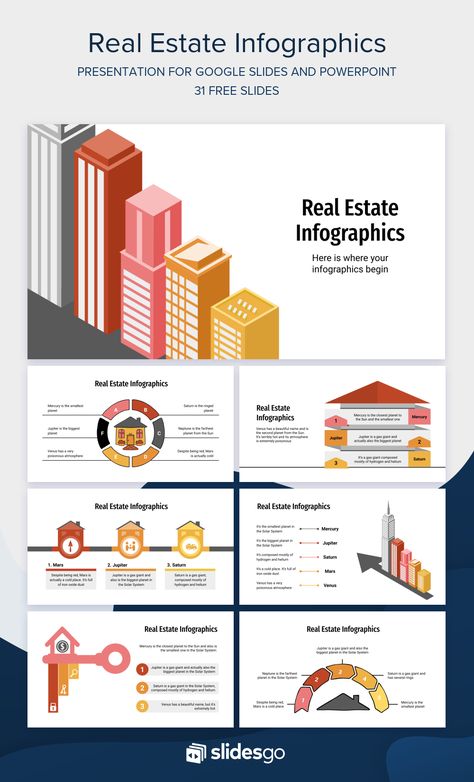 Real Estate Infographic Design, Real Estate Presentation Design, Project Presentation Design, Building Infographic, Marketing Ppt Template, Tech Presentation, Powerpoint Design Ideas, Real Estate Presentation, Ppt Template Free Download