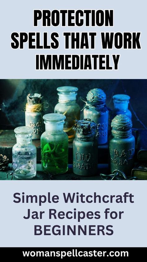 Discover the secrets of powerful, simple protection spells that work immediately! This and easy jar magic recipe is perfect for beginners in witchcraft. Protect yourself and your loved ones with this simple and effective spell. #ProtectionSpells #JarMagic #WitchcraftForBeginners #InstantProtection #EasyMagic Protection Spell Jars, Magic For Beginners, Beginners Witchcraft, Jar Magic, Wicca Recipes, Spells That Actually Work, Witchcraft Spells For Beginners, Spells For Beginners, Jar Spells