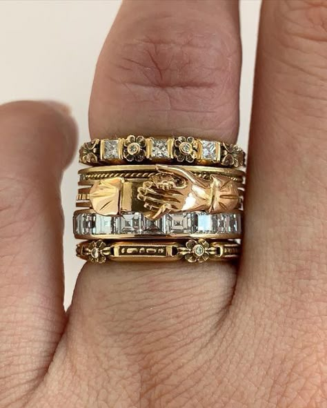 Gimmel Ring, Evry Jewels, Faithful Love, Dope Jewelry, Ring Stack, Rare Beauty, Funky Jewelry, Stacked Jewelry, Jewelry Lookbook